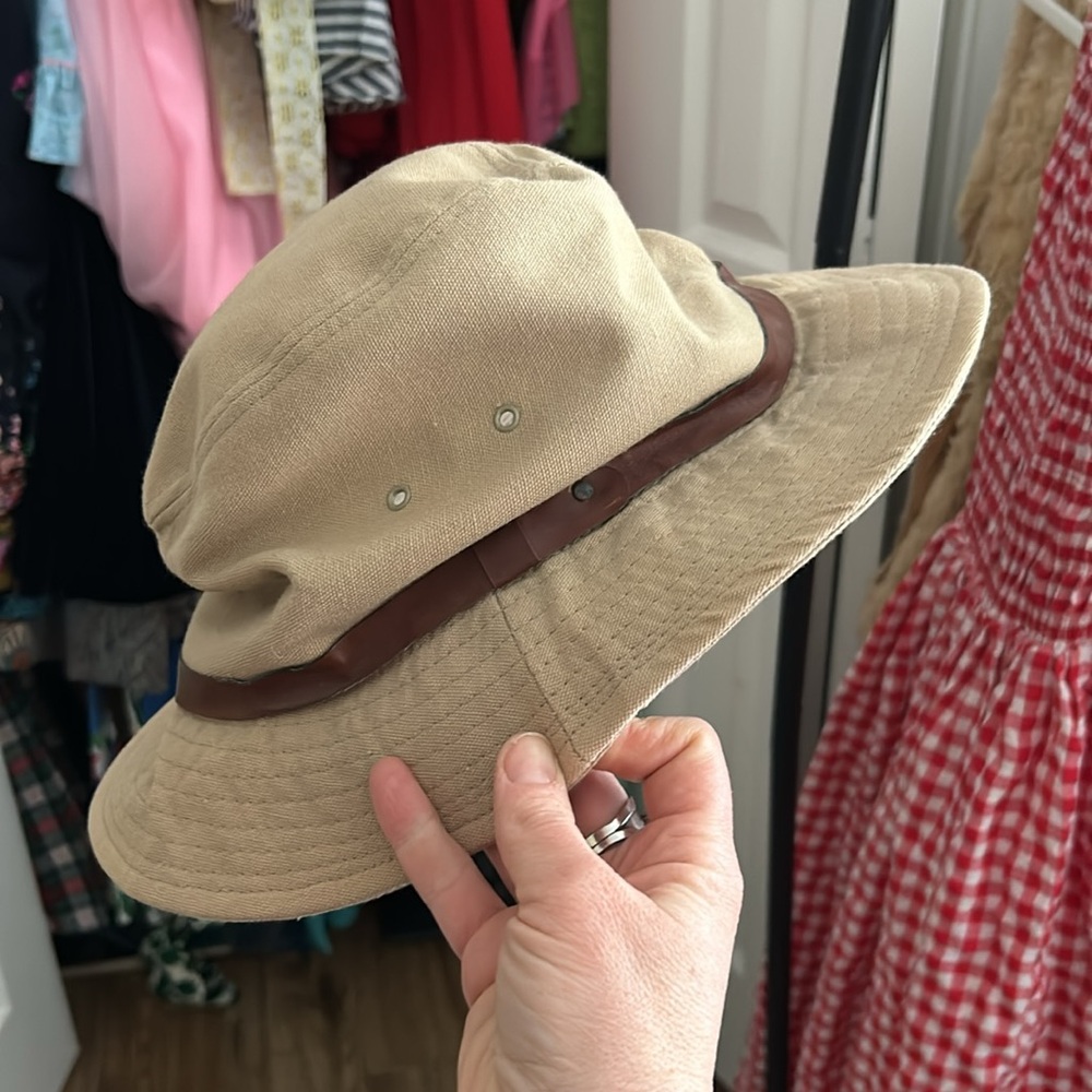 Vintage Cotton Safari Tan Hat